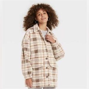Universal thread plaid Shacket